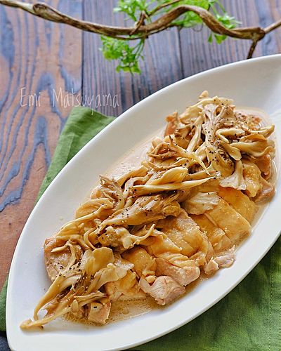 レンジで簡単！鶏肉と舞茸のコク旨クリーム煮﻿