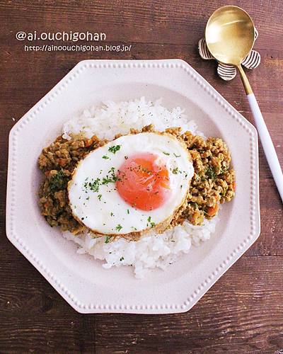 フライパンで煮込まず出来るからお弁当にもおすすめ＊我が家のドライカレー