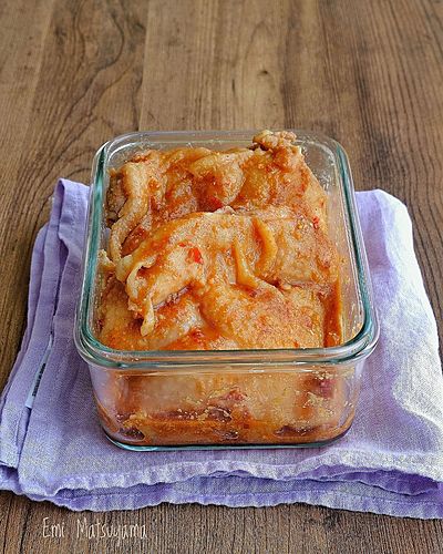 レンジで簡単！ピリ辛ごま味噌鶏チャーシュー﻿