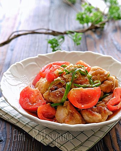揚げずに簡単！鶏肉のスタミナトマト南蛮漬け﻿