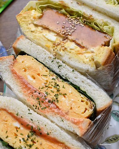 肉なし2種類のサンドウィッチ