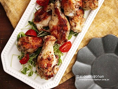 超簡単！フライパンで手羽元ののり塩焼き