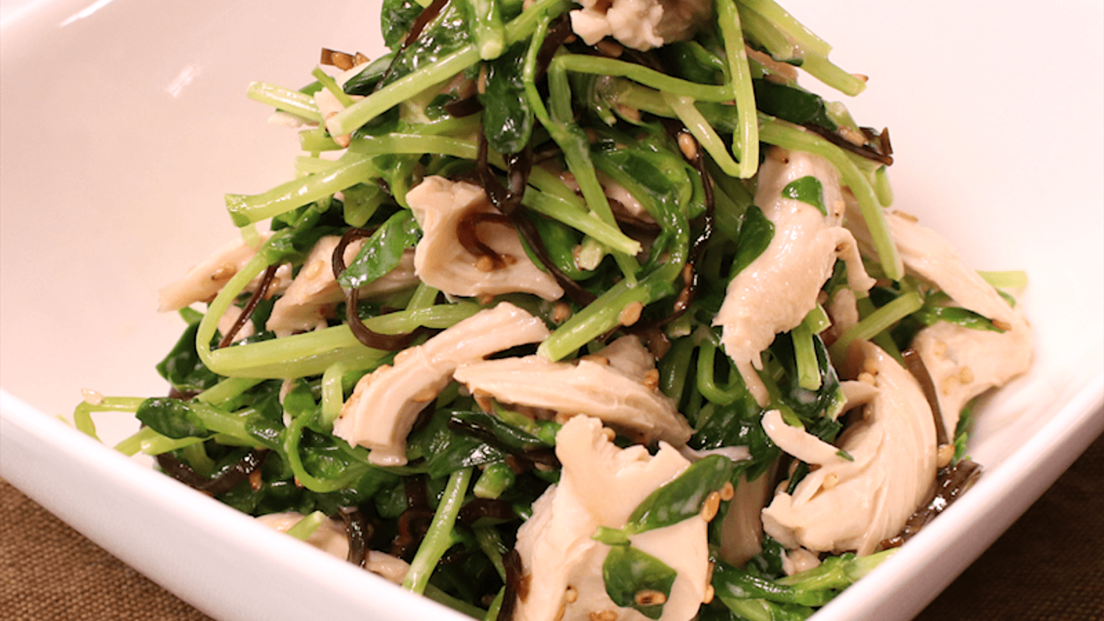 5分で出来上がり 豆苗のピーナッツ炒め 作り方 レシピ クラシル