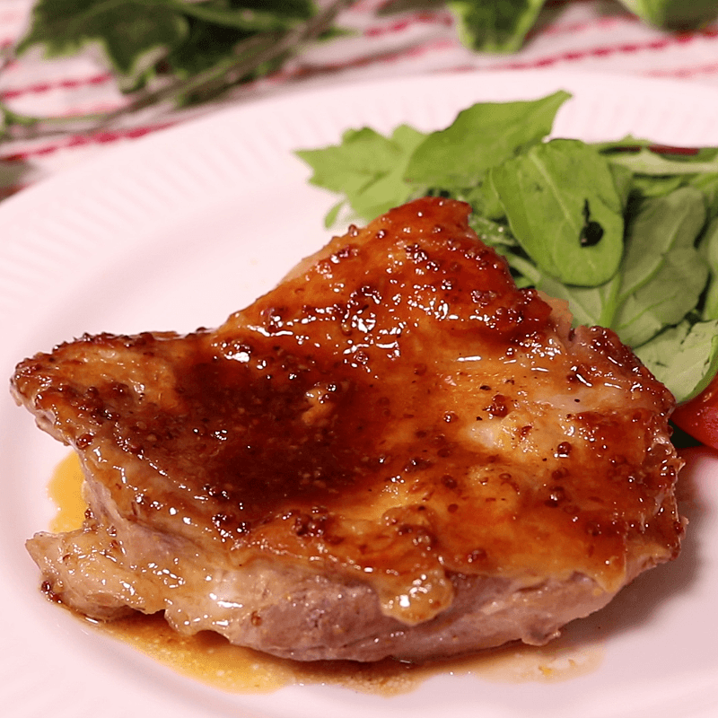 メープルマスタードスキレットチキンのレシピ