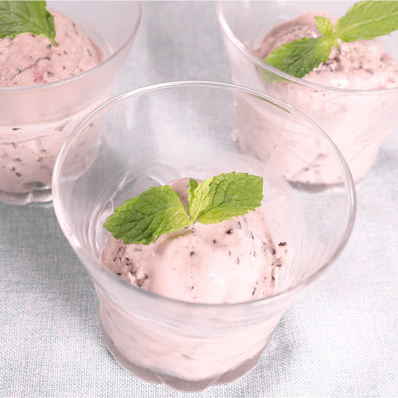 ブルーベリークランブルアイスクリームのレシピ