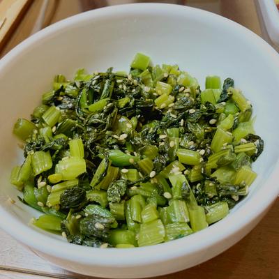 ごま油香る 野沢菜の油炒め 作り方 レシピ クラシル