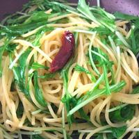 水菜と柚子胡椒のペペロンチーノ 作り方 レシピ クラシル
