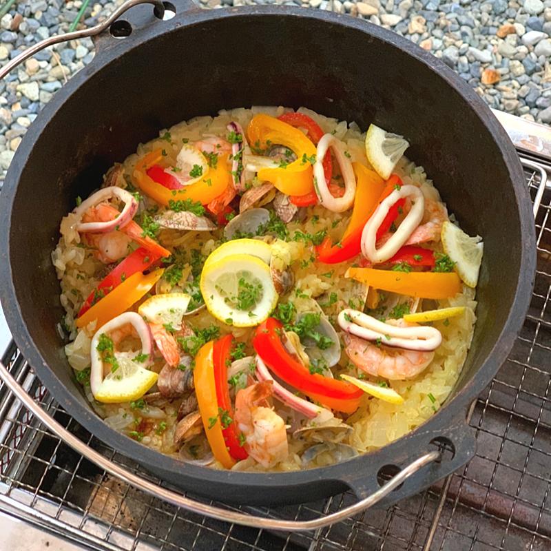 アサリとエビの和風パエリア | クラシル