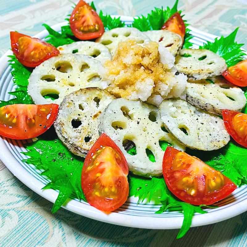 いくらでも食べられる！蓮根の大葉はさみおろしぽん酢 | クラシル
