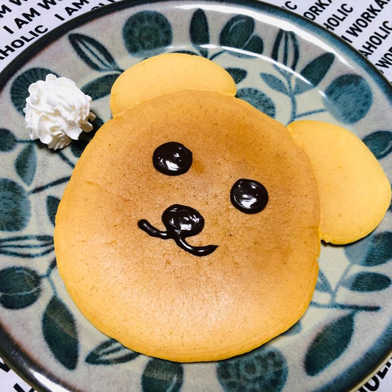 重ねてかわいい！くまさんのホットケーキ | クラシル
