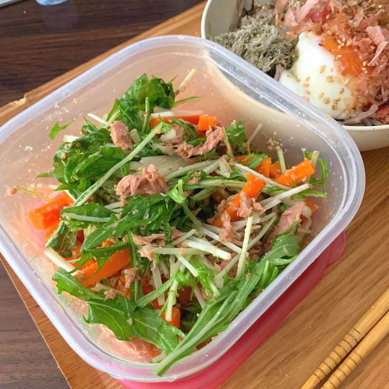 水菜と人参のごまポン和え 作り方・レシピ | クラシル