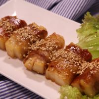 シャクシャク歯ごたえ タケノコの肉巻き