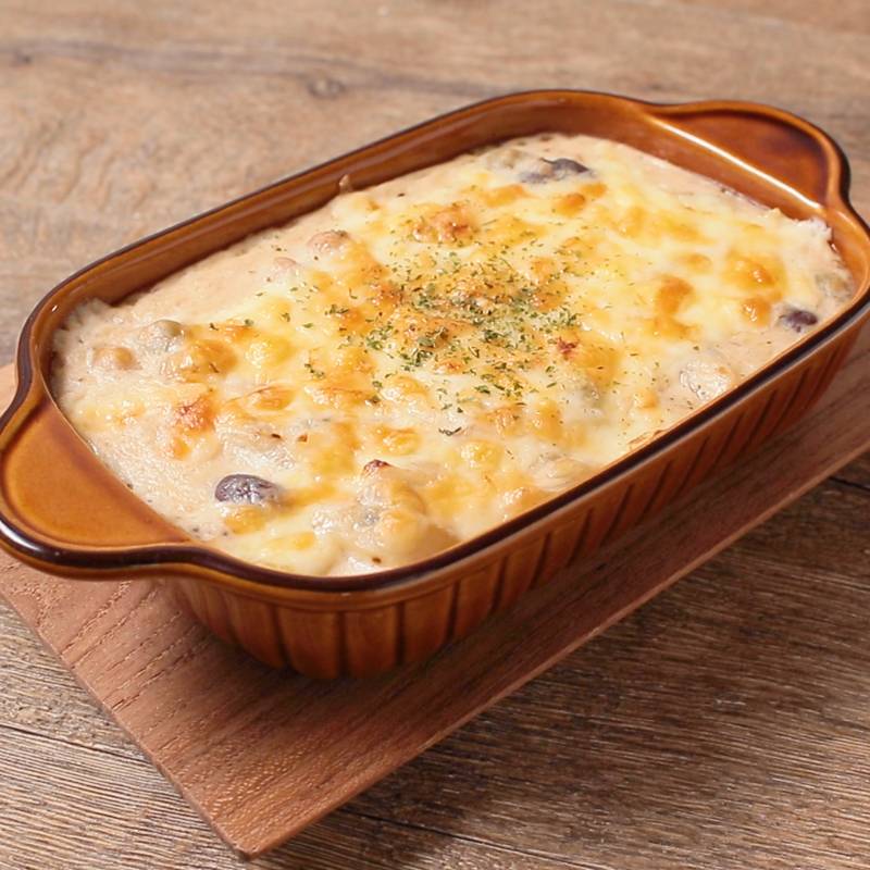 ツナとミックスビーンズの豆乳グラタン 作り方・レシピ | クラシル