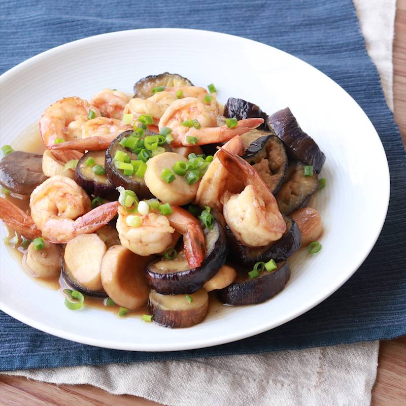 ぷりっと美味しいナスのエビはさみ煮 作り方 レシピ クラシル