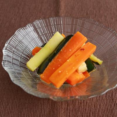 ズッキーニとにんじんのハニーマスタードマリネ