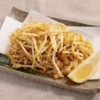カレー風味のもやし揚げ