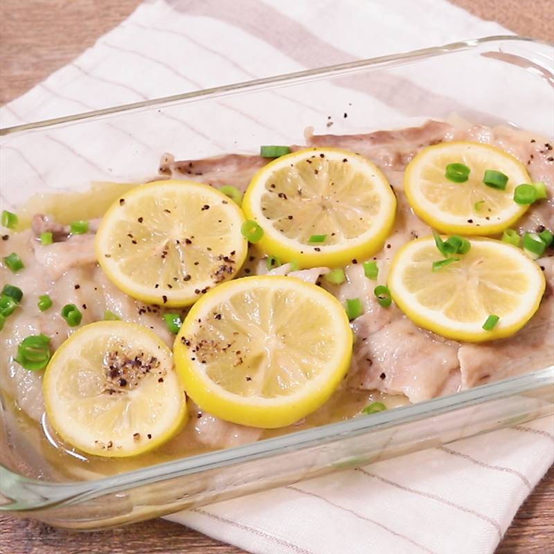 豚肉のグリル レモン＆タイム大麦添え レシピ