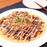 歯ごたえバッチリ!ゴボウのお好み焼き