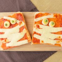 簡単 ハロウィン気分 ミイラトースト