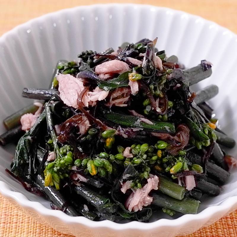 紅菜苔とツナの塩昆布和え 作り方・レシピ クラシル