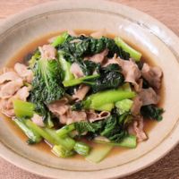 雪菜と豚バラ肉の炒め物