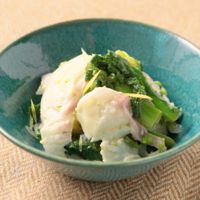 菜の花と鯛のレモンマリネ