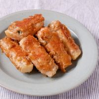 大根の豚巻き白味噌炒め