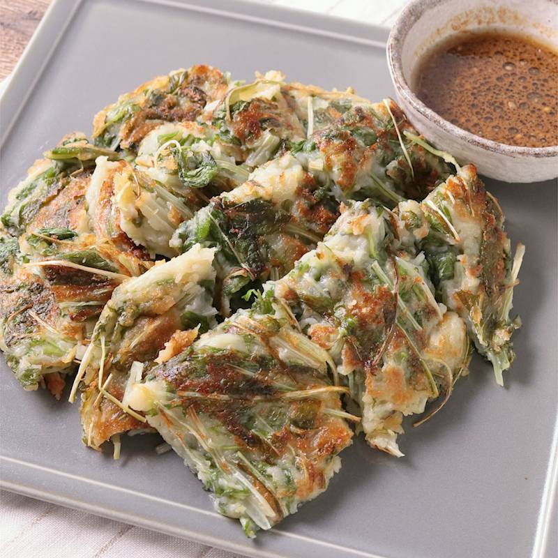 水菜としらすのゴマチヂミ 作り方 レシピ クラシル