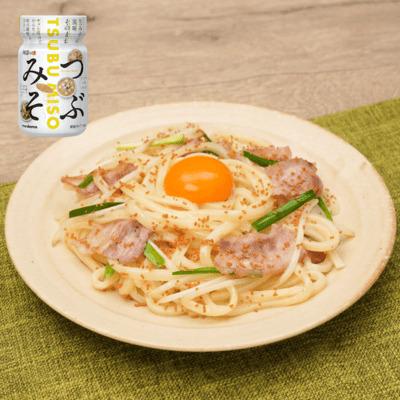 つぶみそで味変！豚ニラもやしの焼きうどん
