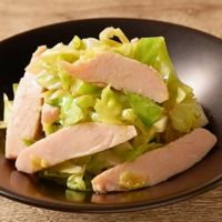 サラダチキンとキャベツの中華風和え
