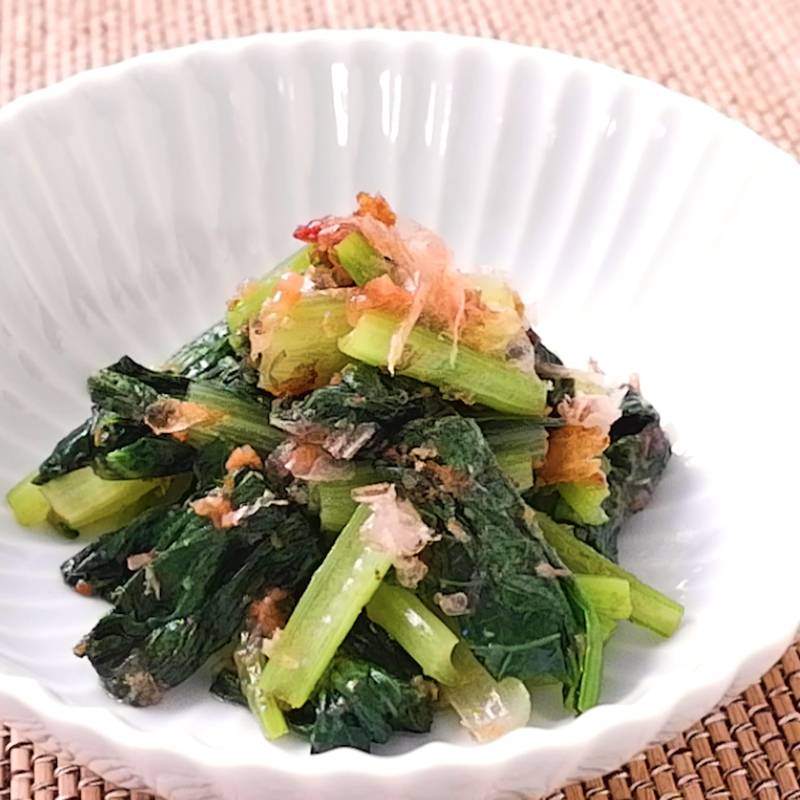 簡単美味しい 小松菜の味噌マヨ和え 作り方 レシピ クラシル