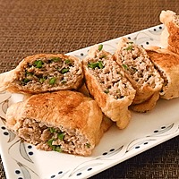 豚ひき肉とピーマンのきんちゃく焼き