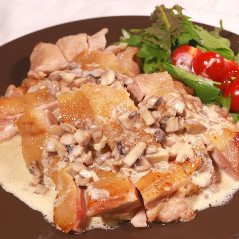 マッシュルームとタイムのクリームソースのレシピ