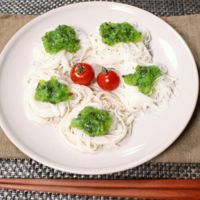キラキラ!漬物ジュレのそうめん