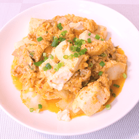 簡単美味しい キムチの卵とじ