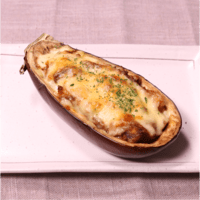 米ナスとミートソースのチーズ焼き