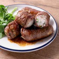 クレソンたっぷり肉巻きおにぎり