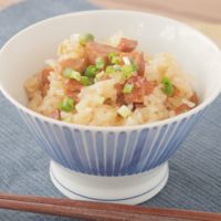 炊飯器で簡単 焼き豚で簡単おこわ