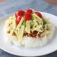 納豆で簡単 タコライス風
