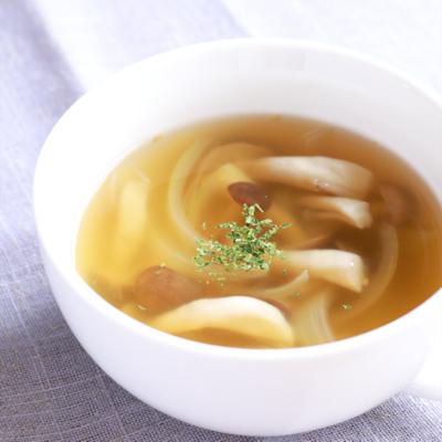さっぱり玉ねぎとしめじのしょうがスープ