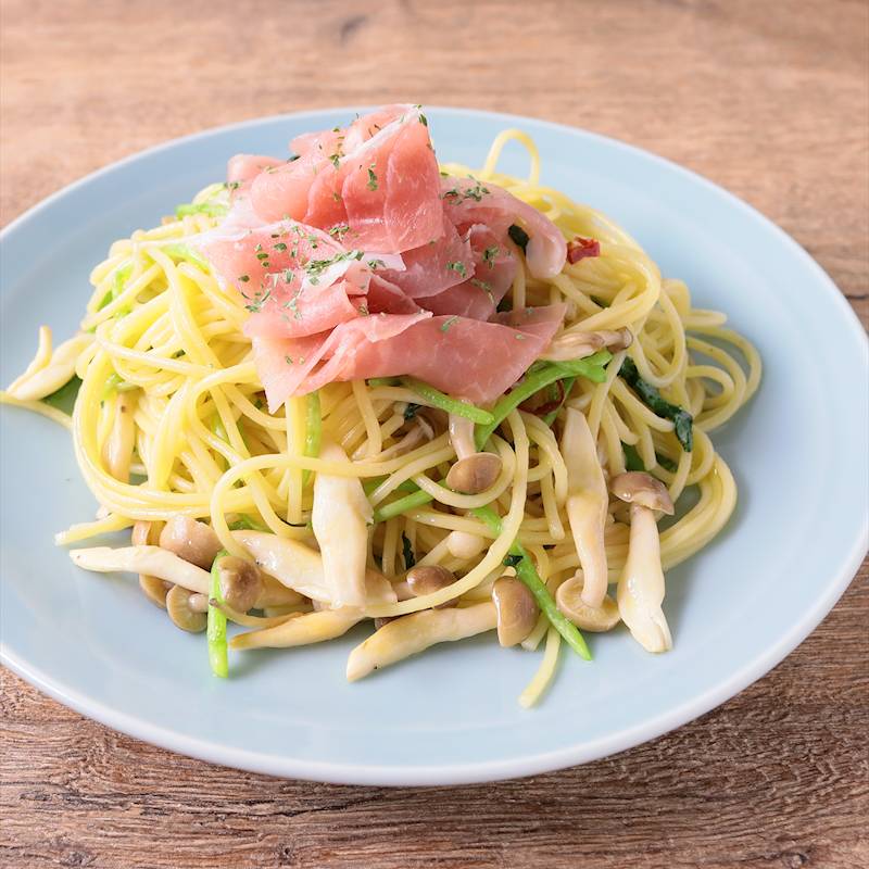 しその実漬けで ひき肉ときのこの和風パスタ 作り方 レシピ クラシル