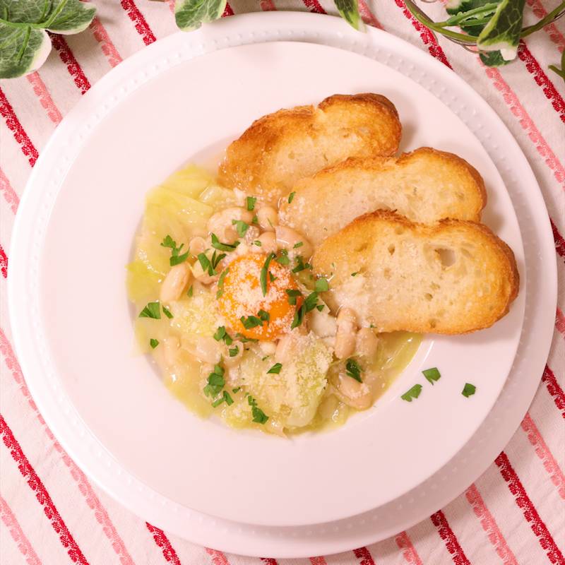 白インゲン豆とキャベツのスープ 作り方 レシピ クラシル