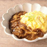 きのこライスのオムカレー