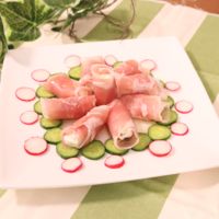 おしゃれ前菜!生ハムチーズ巻き