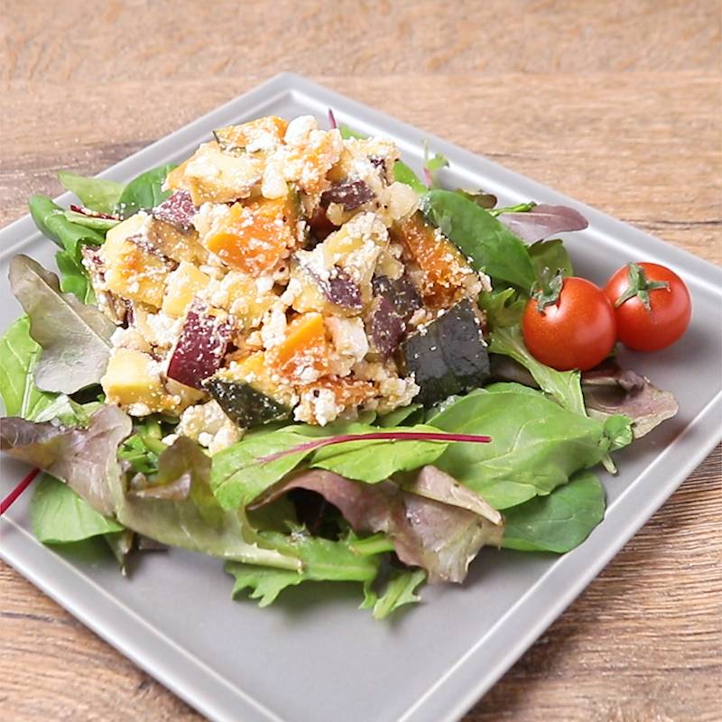 ローストバターナッツスカッシュとレンズ豆のサラダのレシピ