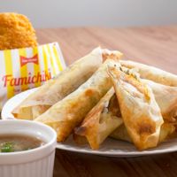 トースターで簡単! ファミチキで和風春巻きのおつまみ