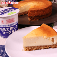 豆乳で作ったヨーグルトで作るチーズケーキ