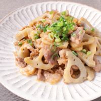 レンコンと豚肉の生姜焼き