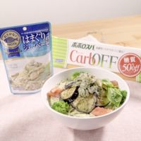 糖質オフ!ナスとトマトのジェノベクリームのスープパスタ