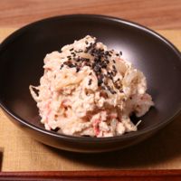 もやしとカニカマのクリームチーズ白和え